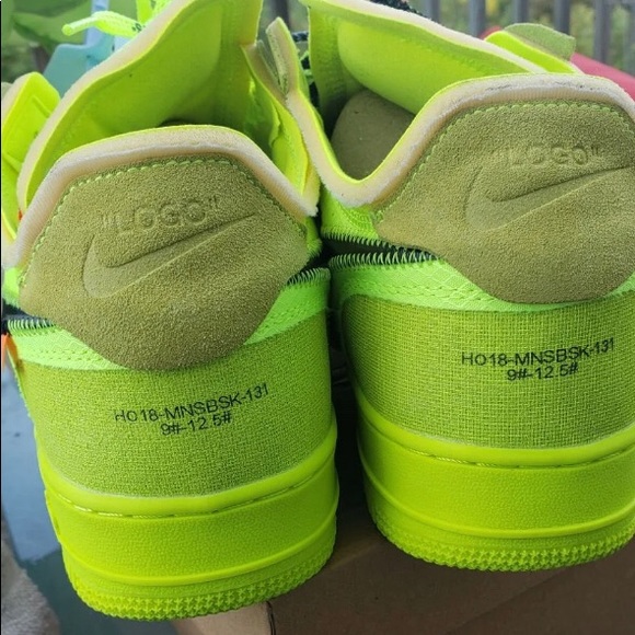 AUTHENTIC OFF-WHITE x NIKE AIR FORCE 1 LOW “VOLT” - Picture 5 of 6